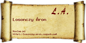 Losonczy Áron névjegykártya