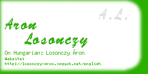 aron losonczy business card