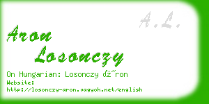 aron losonczy business card